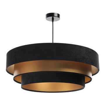 Pakabinamas šviestuvas ant laido TRINITI 1xE27/60W/230V juoda/auksinė