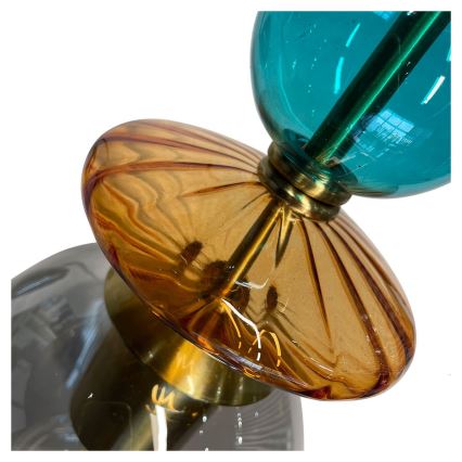 Pakabinamas šviestuvas ant laido TROPEA 1xE27/15W/230V, juodas/dūminė mėlyna/smėlinis