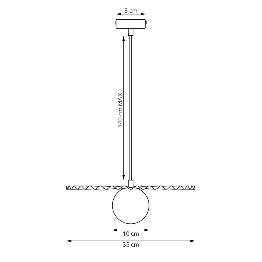 Pakabinamas šviestuvas ant laido UMBRA 1xG9/8W/230V juodas