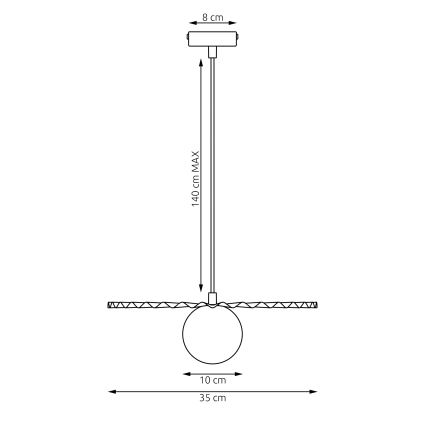 Pakabinamas šviestuvas ant laido UMBRA 1xG9/8W/230V, smėlinis