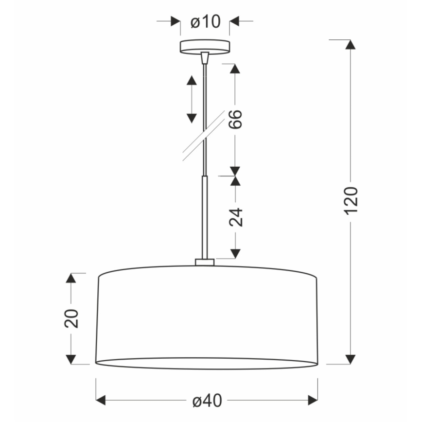 Pakabinamas šviestuvas ant laido VANTI 1xE27/40W/230V rudas