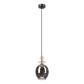 Pakabinamas šviestuvas ant laido VELLO 1xE27/15W/230V juoda/dūminė rožinė/smėlinė/juoda