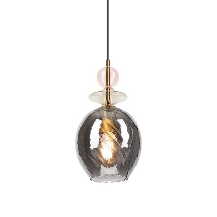 Pakabinamas šviestuvas ant laido VELLO 1xE27/15W/230V juoda/dūminė rožinė/smėlinė/juoda