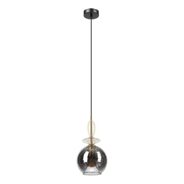 Pakabinamas šviestuvas ant laido VELLO 1xE27/15W/230V juoda/dūminė smėlinė/juoda