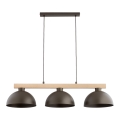 Pakabinamas šviestuvas ant laido VERTA 3xE27/15W/230V ruda/kreminė