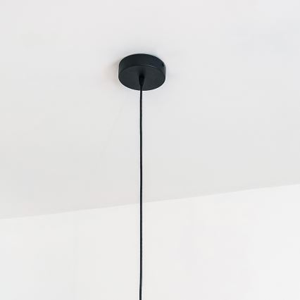 Pakabinamas šviestuvas ant laido VESPER 1xE27/15W/230, skersmuo 30 cm, juoda/auksinė