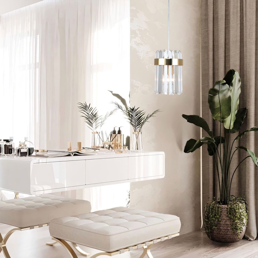 Pakabinamas šviestuvas ant laido VETRO 1xE14/10W/230V auksinis