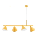 Pakabinamas šviestuvas ant laido ZELTA 4xE27/15W/230V geltonas