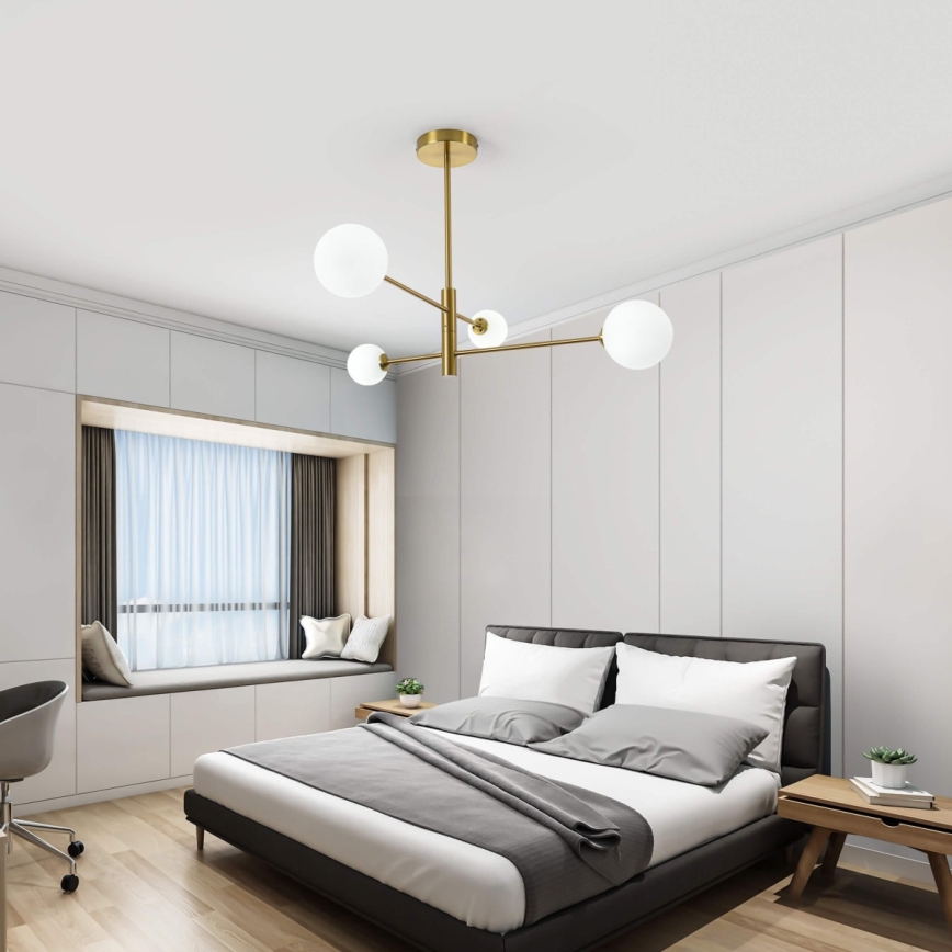 Pakabinamas šviestuvas ant stiebo DORADO 4xG9/40W/230V auksinis