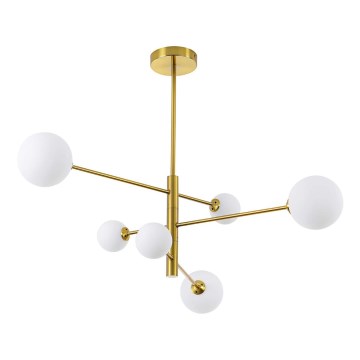 Pakabinamas šviestuvas ant stiebo DORADO 6xG9/40W/230V auksinis