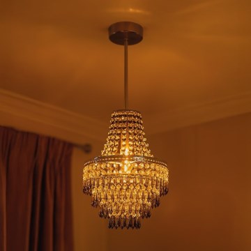 Pakabinamas šviestuvas ant stiebo GEMMA 1xE27/60W/230V, skersmuo 23 cm