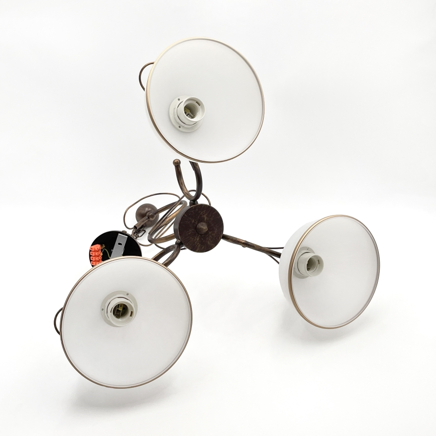 Pakabinamas šviestuvas ant strypo COBRA 3xE27/60W/230V bronza/patina