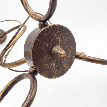 Pakabinamas šviestuvas ant strypo COBRA 3xE27/60W/230V bronza/patina