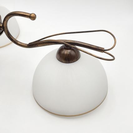 Pakabinamas šviestuvas ant strypo COBRA 3xE27/60W/230V bronza/patina