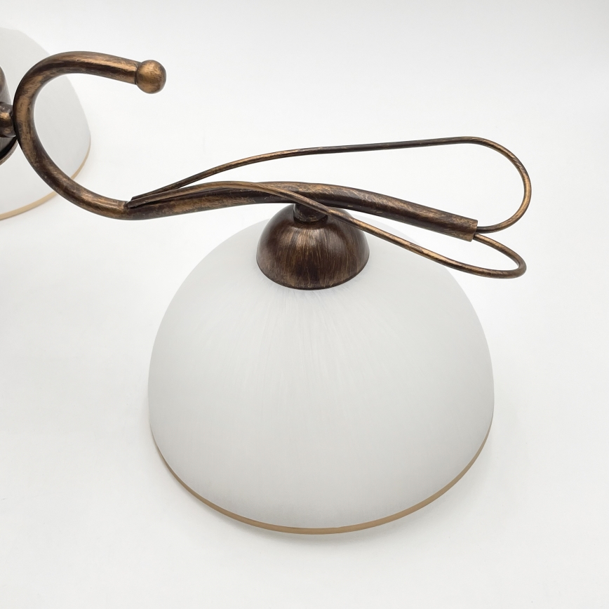 Pakabinamas šviestuvas ant strypo COBRA 3xE27/60W/230V bronza/patina