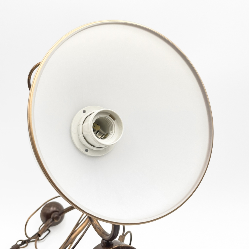 Pakabinamas šviestuvas ant strypo COBRA 3xE27/60W/230V bronza/patina