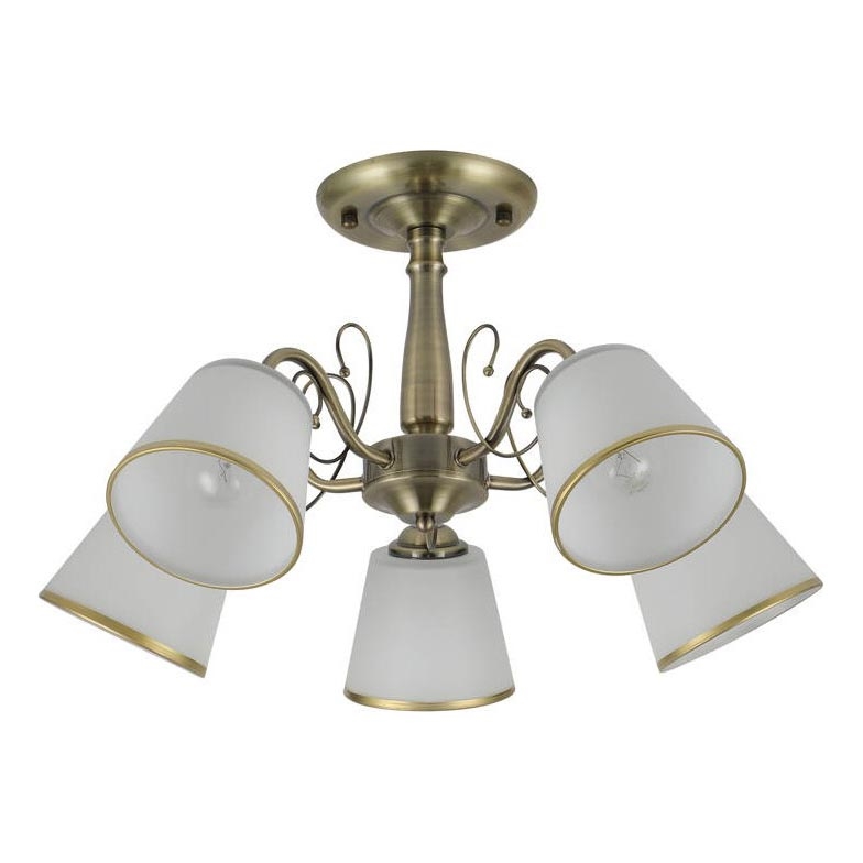 Pakabinamas šviestuvas ant strypo LOSANNA 5xE14/40W/230V, žalvaris