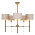 Pakabinamas šviestuvas ant strypo MADELA 5xE14/40W/230V balta/smėlinė