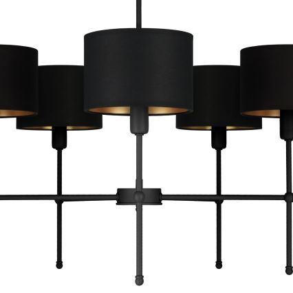 Pakabinamas šviestuvas ant strypo MADELA 5xE14/40W/230V juodas