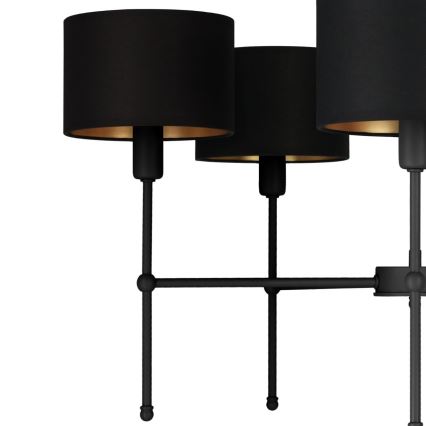 Pakabinamas šviestuvas ant strypo MADELA 5xE14/40W/230V juodas