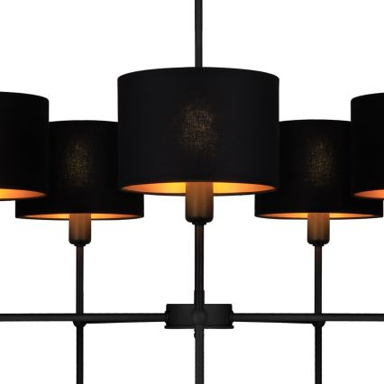 Pakabinamas šviestuvas ant strypo MADELA 5xE14/40W/230V juodas