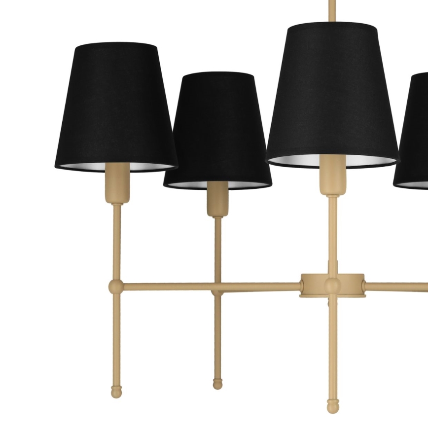 Pakabinamas šviestuvas ant strypo MADELA 5xE14/40W/230V juodas/smėlinis