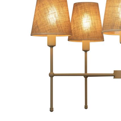 Pakabinamas šviestuvas ant strypo MADELA 5xE14/40W/230V juta/smėlio spalvos