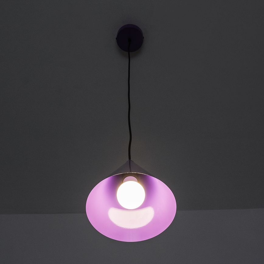 Pakabinamas šviestuvas ant troselio ETNA II 1xE27/15W/230V, skers. 18,5 cm, violetinė