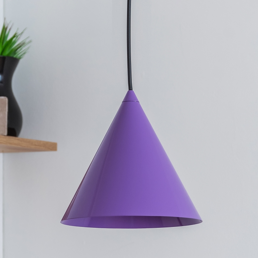 Pakabinamas šviestuvas ant troselio ETNA II 1xE27/15W/230V, skers. 18,5 cm, violetinė