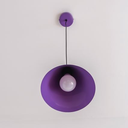 Pakabinamas šviestuvas ant troselio ETNA II 1xE27/15W/230V, skers. 18,5 cm, violetinė