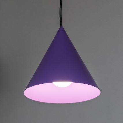 Pakabinamas šviestuvas ant troselio ETNA II 1xE27/15W/230V, skers. 18,5 cm, violetinė