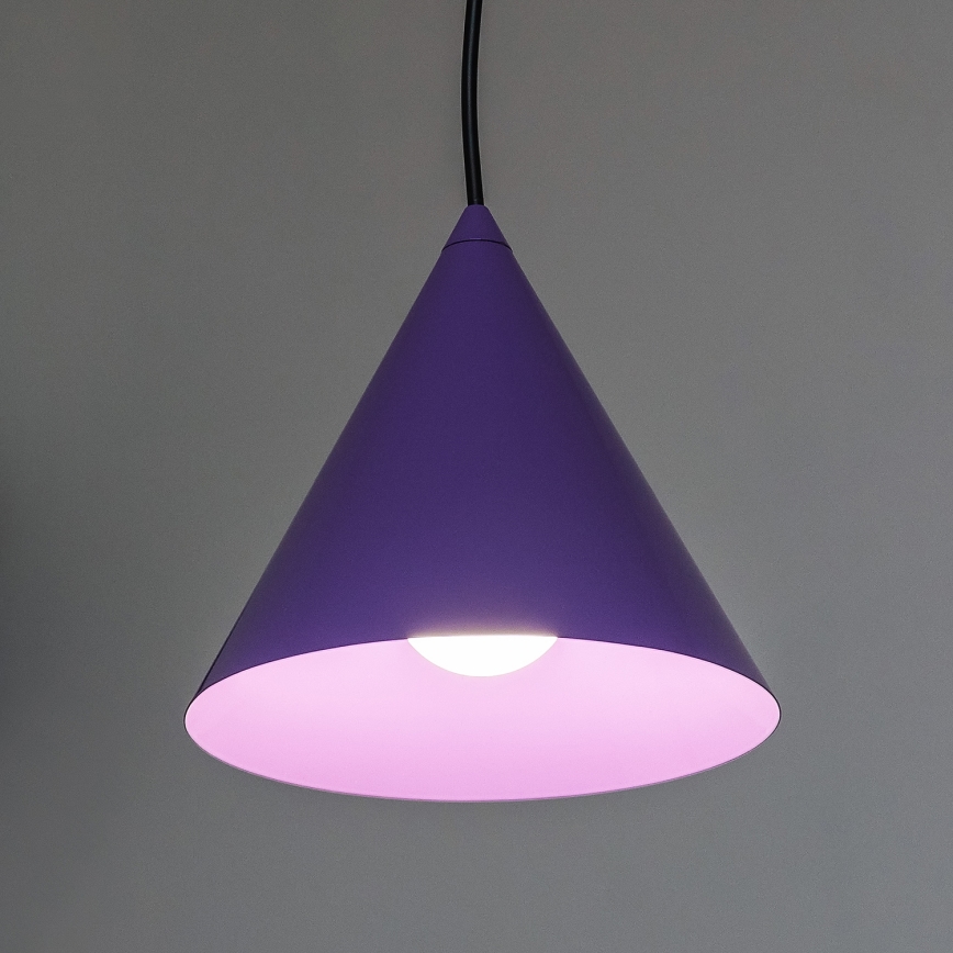 Pakabinamas šviestuvas ant troselio ETNA II 1xE27/15W/230V, skers. 18,5 cm, violetinė