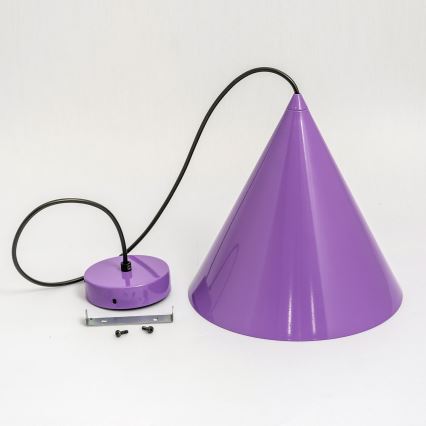 Pakabinamas šviestuvas ant troselio ETNA II 1xE27/15W/230V, skers. 18,5 cm, violetinė