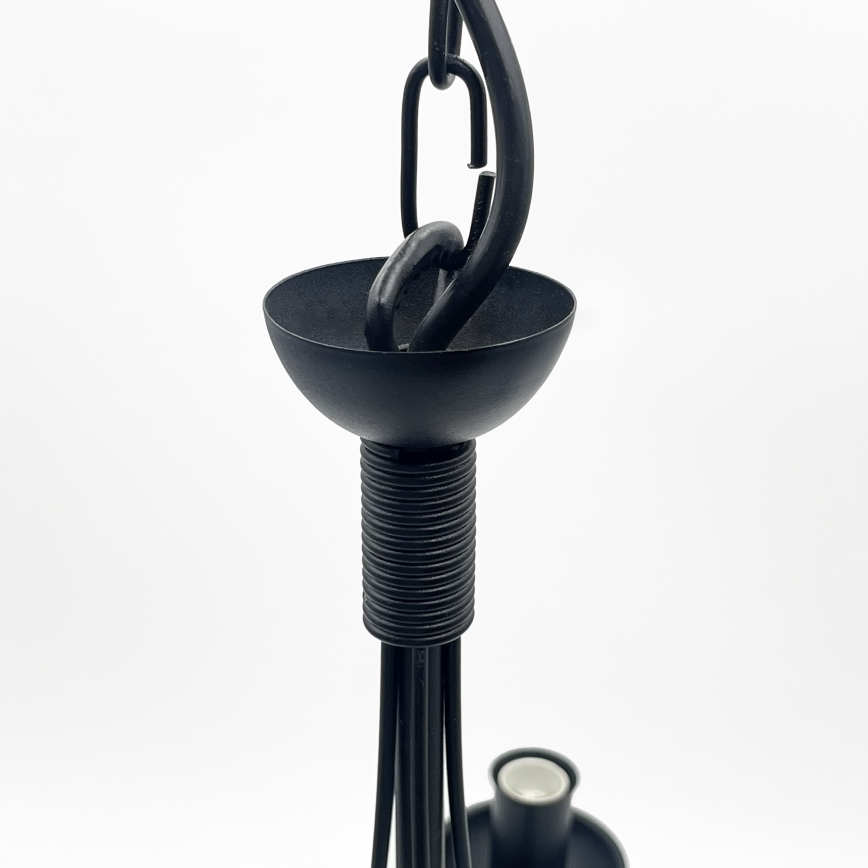 Pakabinamas šviestuvas ANTON ant grandinės 5xE14/15W/230V juodas