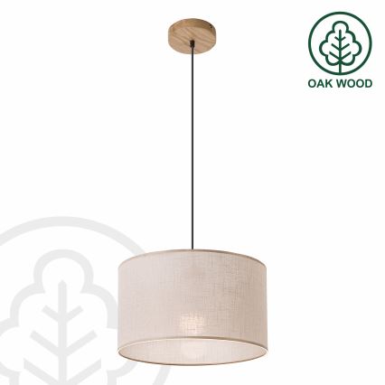 Pakabinamas šviestuvas ant laido ANTONIO 1xE27/60W/230V ąžuolas