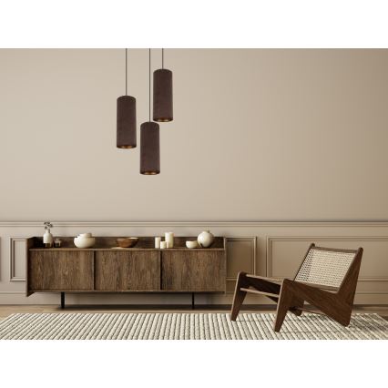 Pakabinamas šviestuvas ant laido AVALO 3xE27/60W/230V skersmuo 35 cm ruda/varinė