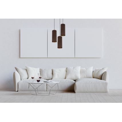 Pakabinamas šviestuvas ant laido AVALO 3xE27/60W/230V skersmuo 35 cm ruda/varinė