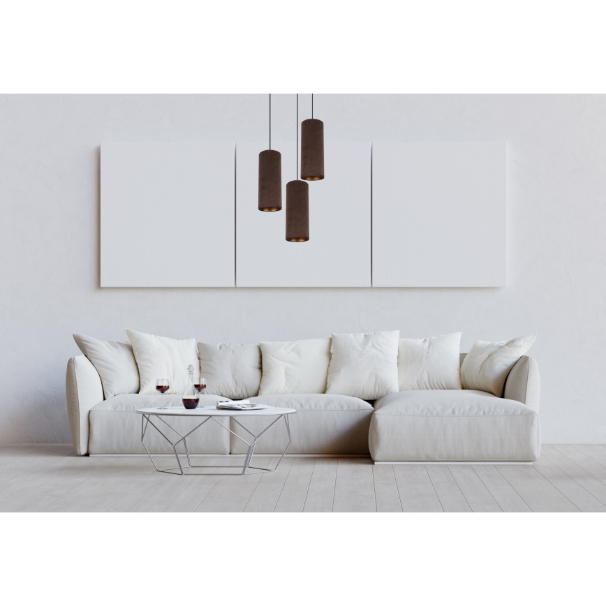 Pakabinamas šviestuvas ant laido AVALO 3xE27/60W/230V skersmuo 35 cm ruda/varinė