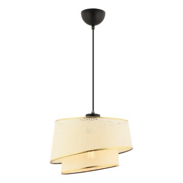 Pakabinamas šviestuvas BARETTE 1xE27/60W/230V kreminės/aukso