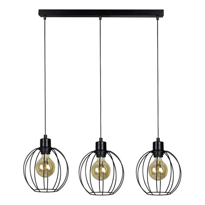 Pakabinamas šviestuvas BERIS 3xE27/60W/230V ąžuolas