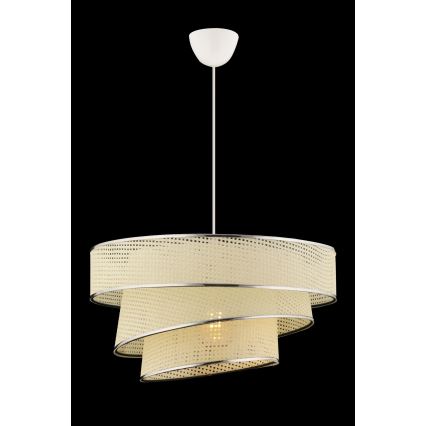 Pakabinamas šviestuvas COUPER su laidu 1xE27/60W/230V balta/blizgus chromas