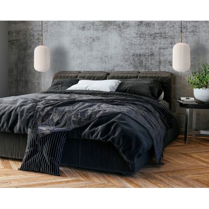 Pakabinamas šviestuvas CRESTO su laidu 1xE27/40W/230V balta/auksinė