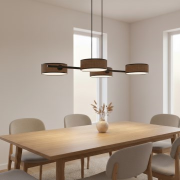 Pakabinamas šviestuvas DRUMZ 4xE14/10W/230V, rudos spalvos