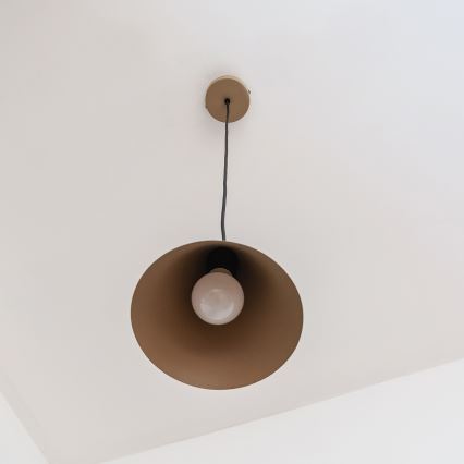 Pakabinamas šviestuvas ETNA II ant troselio 1xE27/15W/230V, skersmuo 18,5 cm, smėlio spalvos