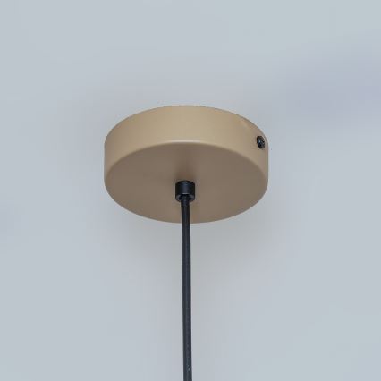 Pakabinamas šviestuvas ETNA II ant troselio 1xE27/15W/230V, skersmuo 18,5 cm, smėlio spalvos