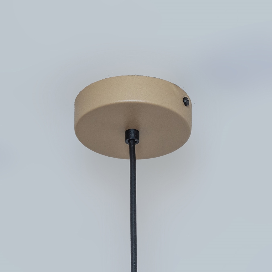 Pakabinamas šviestuvas ETNA II ant troselio 1xE27/15W/230V, skersmuo 18,5 cm, smėlio spalvos
