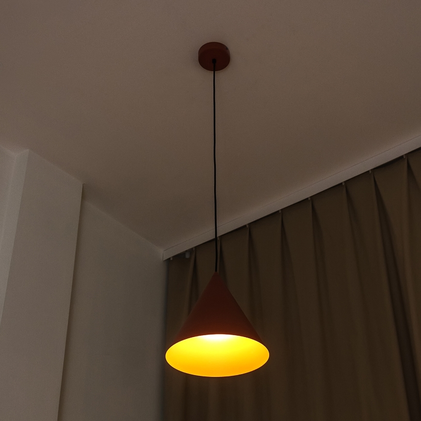 Pakabinamas šviestuvas ETNA II su kabeliu 1xE27/15W/230V, skersmuo 25 cm, oranžinis