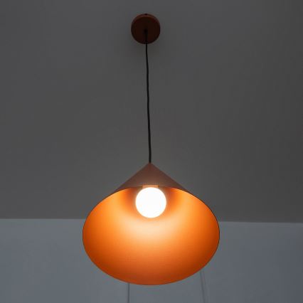 Pakabinamas šviestuvas ETNA II su kabeliu 1xE27/15W/230V, skersmuo 25 cm, oranžinis