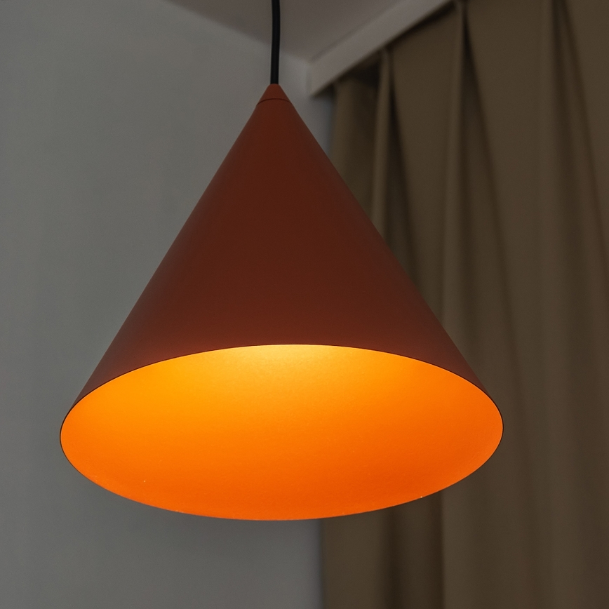 Pakabinamas šviestuvas ETNA II su kabeliu 1xE27/15W/230V, skersmuo 25 cm, oranžinis