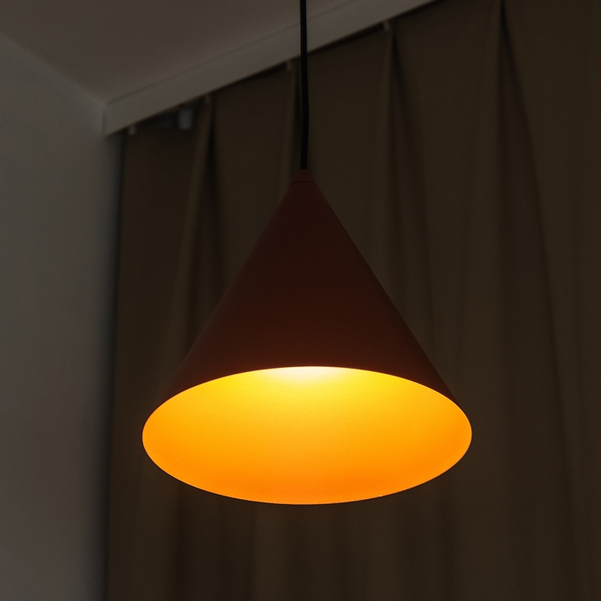 Pakabinamas šviestuvas ETNA II su kabeliu 1xE27/15W/230V, skersmuo 25 cm, oranžinis